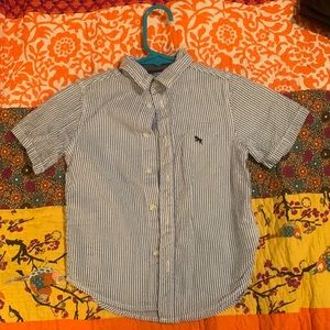 Seersucker button down shirt